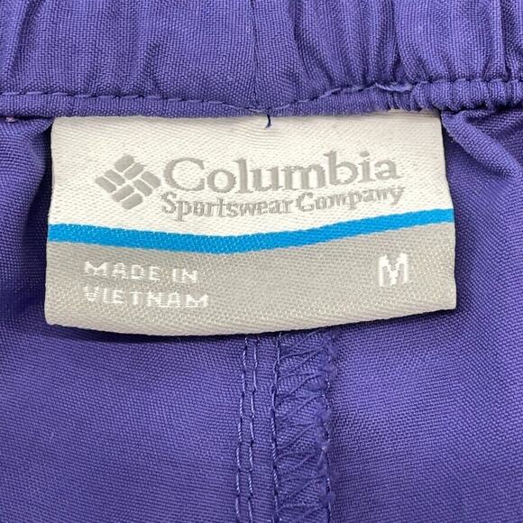 Columbia Shorts Womens Medium Blue Nylon Activewear Jogging Gym Beach Hiking - Picture 2 of 11